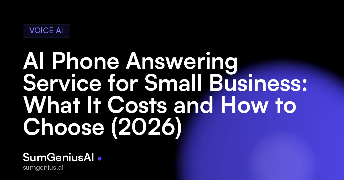 AI Phone Answering Service for Small Business: What It Costs and How to Choose (2026)