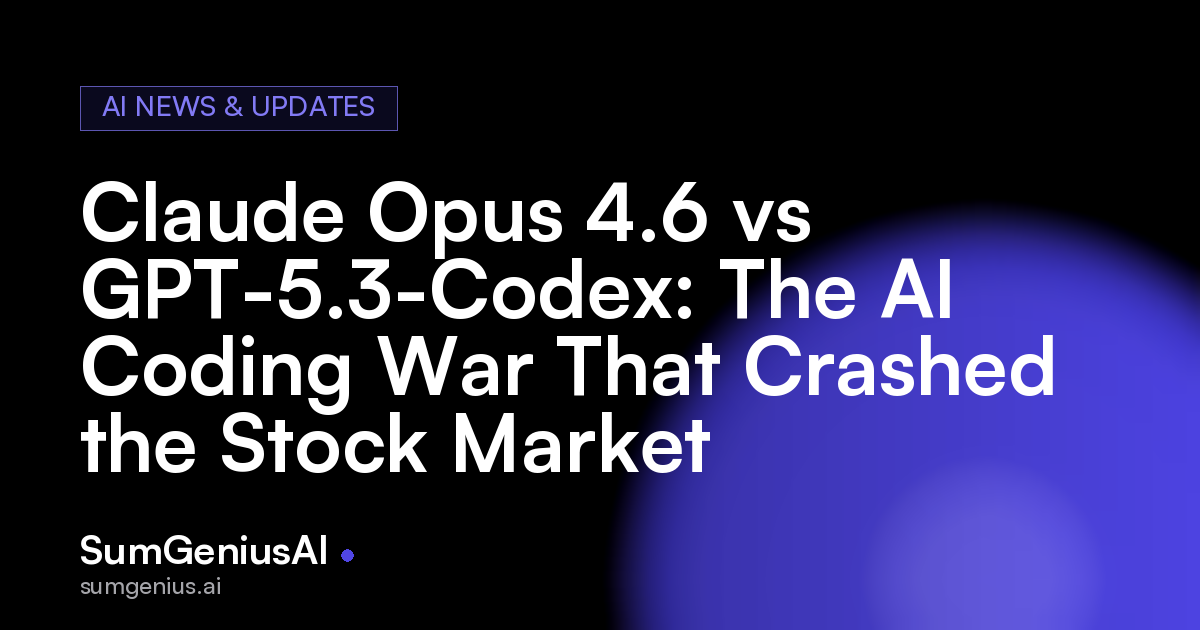 Claude Opus 4.6 vs GPT-5.3-Codex: The AI Coding War That Crashed the Stock Market