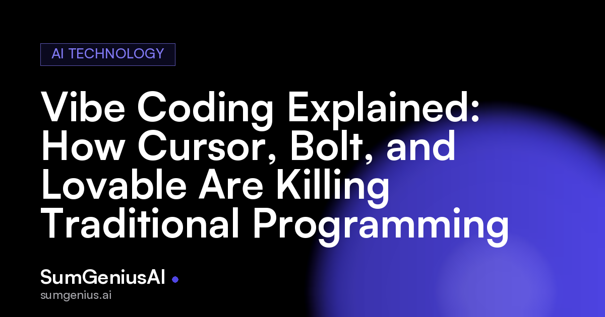 Vibe Coding Explained: How Cursor, Bolt, and Lovable Are Killing Traditional Programming