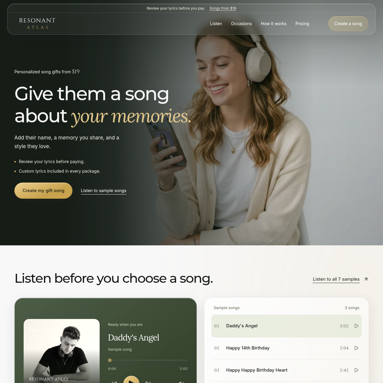 Screenshot of www.resonantatlas.com